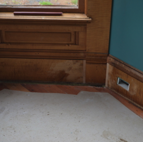 Baseboard before. Baseboard before.
